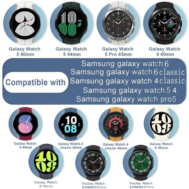 Silikonarmband für Samsung Galaxy Watch 6 4 Classic 5 Pro 44 mm 40 mm 47 mm 43 mm 42 mm 46 mm 45 mm Armband Galaxy Watch6 Watch4 Armband