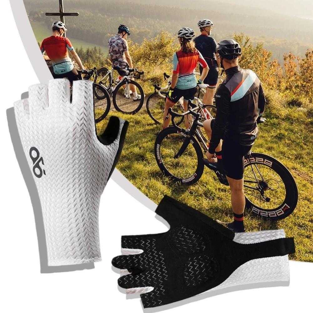 Summer Breathable Cycling Gloves Shockproof Wear-Resistant Half Finger Gloves Anti-Slip Motorcycle Glove Outdoor Sports