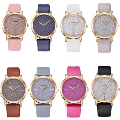 Luxury Brand Leather Quartz Ladies Watch Ladies Watch Fashion Buckle Scale Female Student Watch Korean Style Simple Temperament Trend AVE