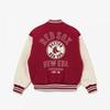 New Era Mlb Boston Red Sox Kurtka Varsity z Naszywkami Czerwona 14742028