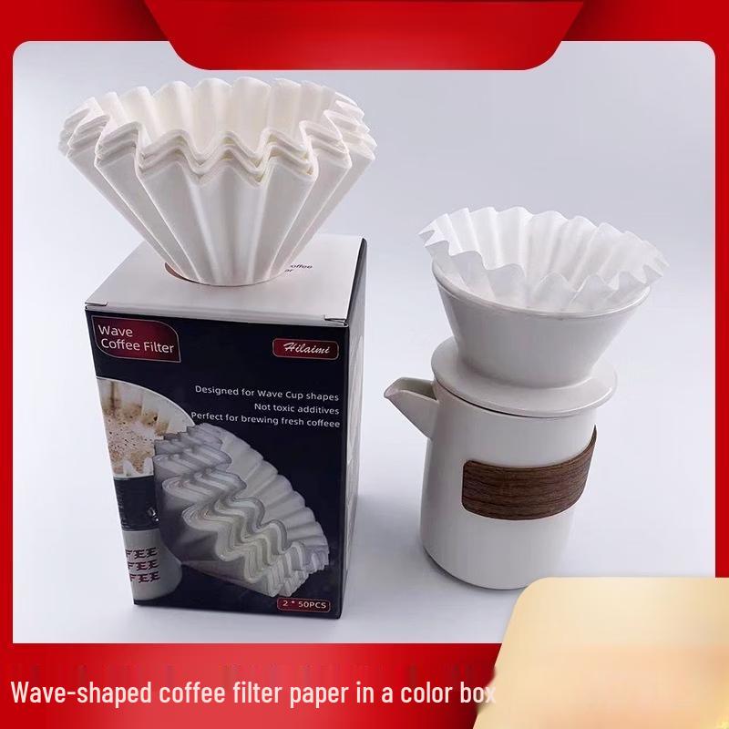 Oeny Wavy Cake-shaped Pour-over Coffee Filter Paper