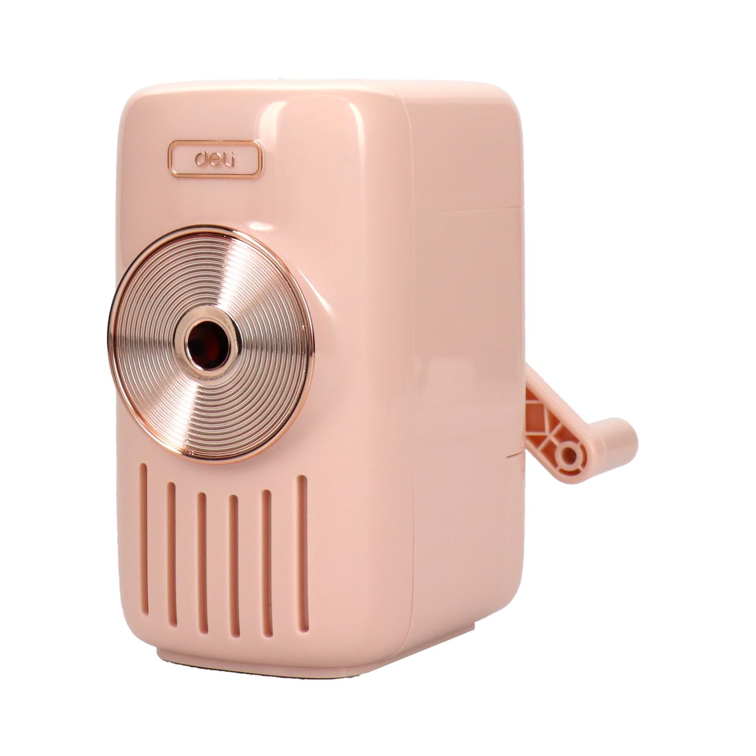 

Deli E71165A Manual Pencil Simple Retro Compact and Automatic Pen Feed Alloy Steel 5 Lead Thickness Music Box Design Plays Music When You Turn the розовый