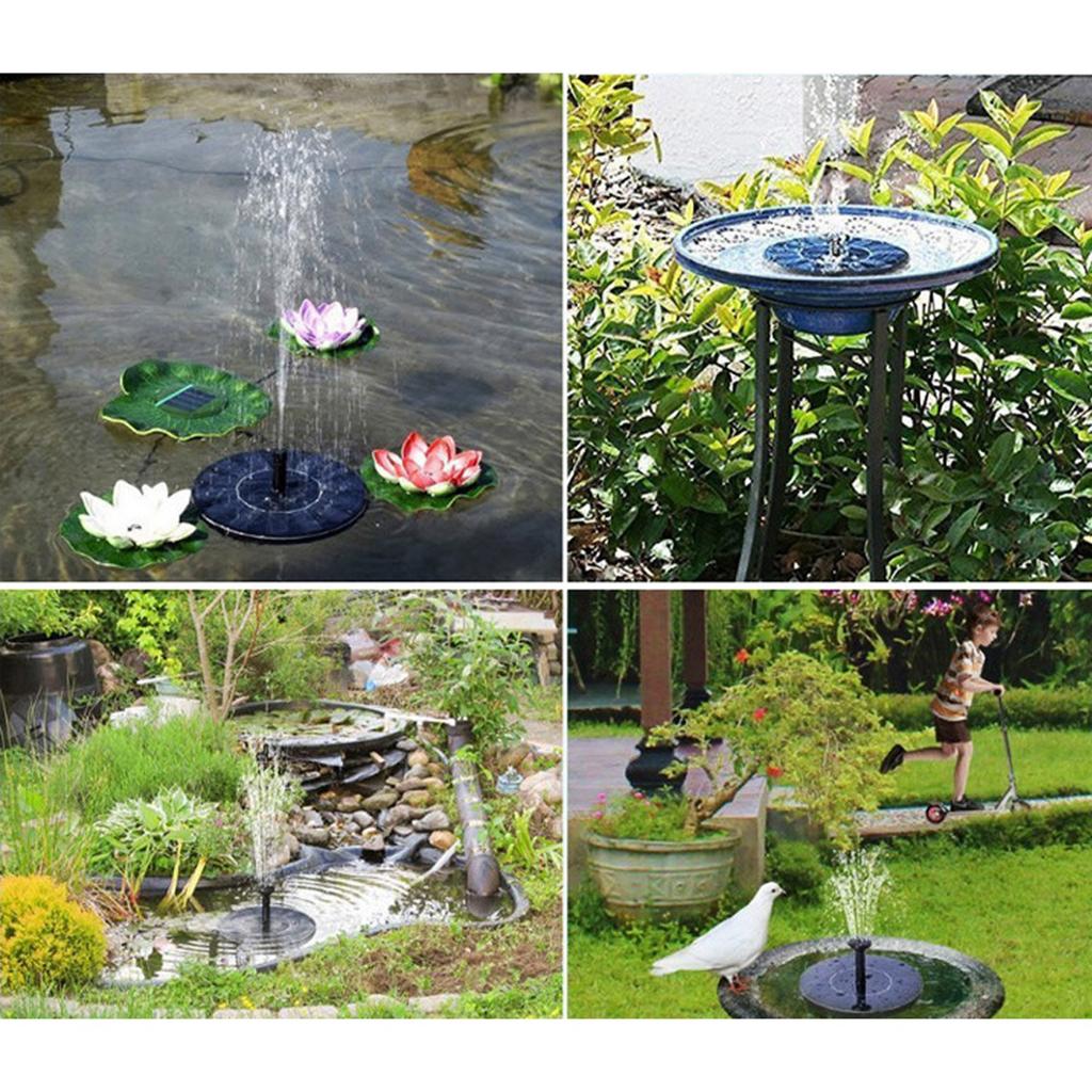 Outdoor Solar Powered Floating Bird Bath Water Fountain Pump Garden Pond Fountain Kit