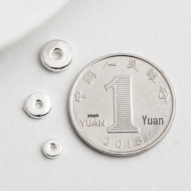 Sterling Silver S925 Geometric Bead Spacer for DIY Bracelet Making