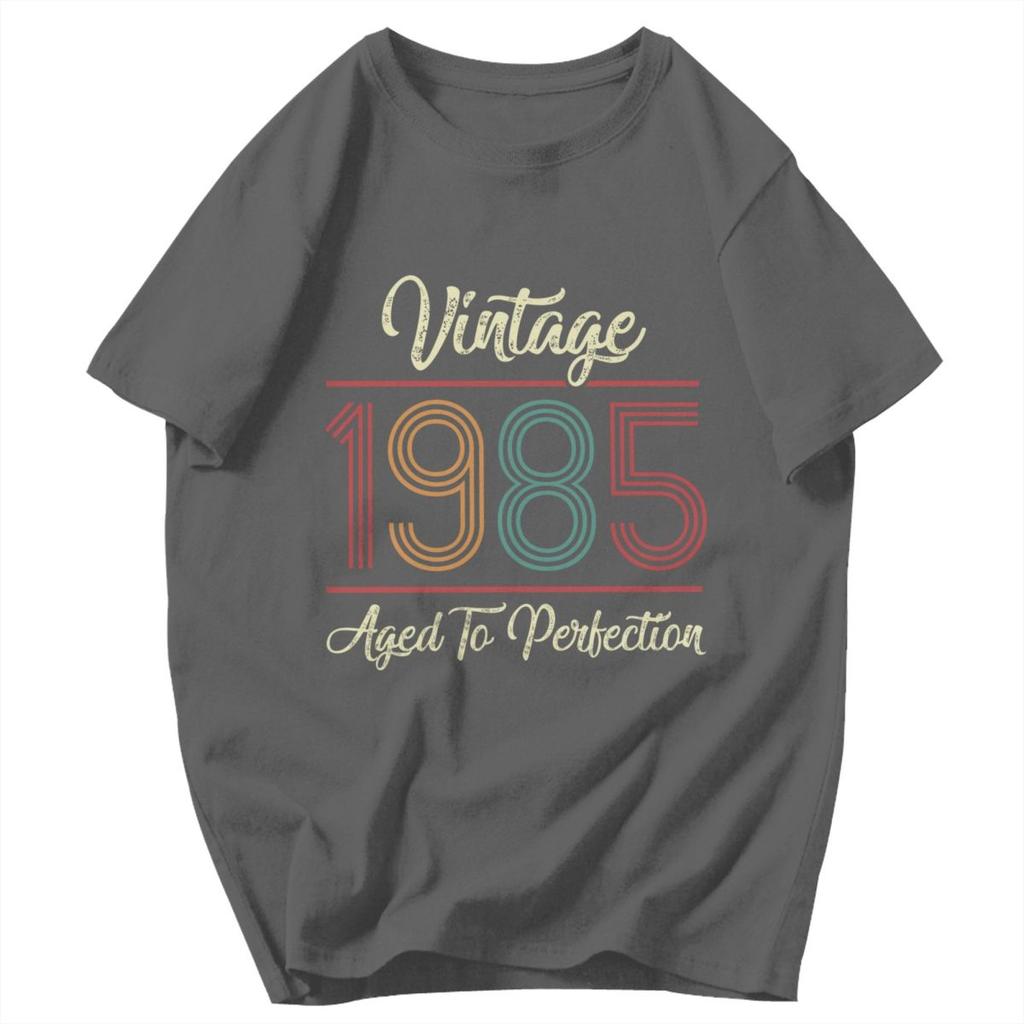 Men T Shirt 1985 40th Birthday Awesome Pops Y2K Graphic Crewneck Unisex Clothing T Shirts