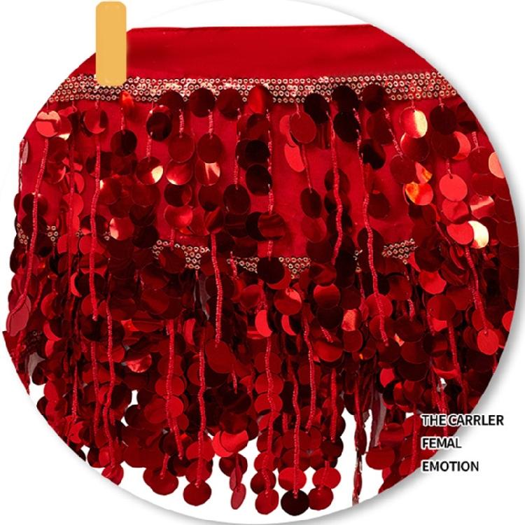 Lightweight Belly Dance Performances Wear Sequins Accented Halter And Scarf Combo For Different Skill Level
