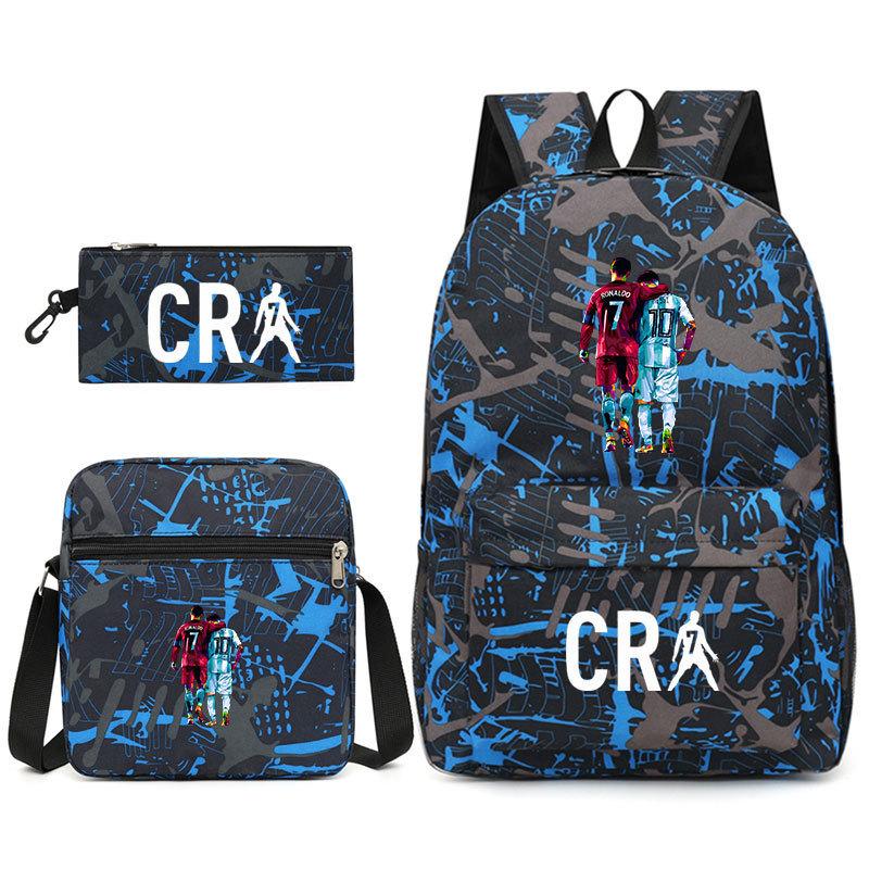 3-delige Schoolrugzakset voor Studenten Grote Capaciteit Oxford Stof Schooltas met Schouderband en Etui 3 piece set