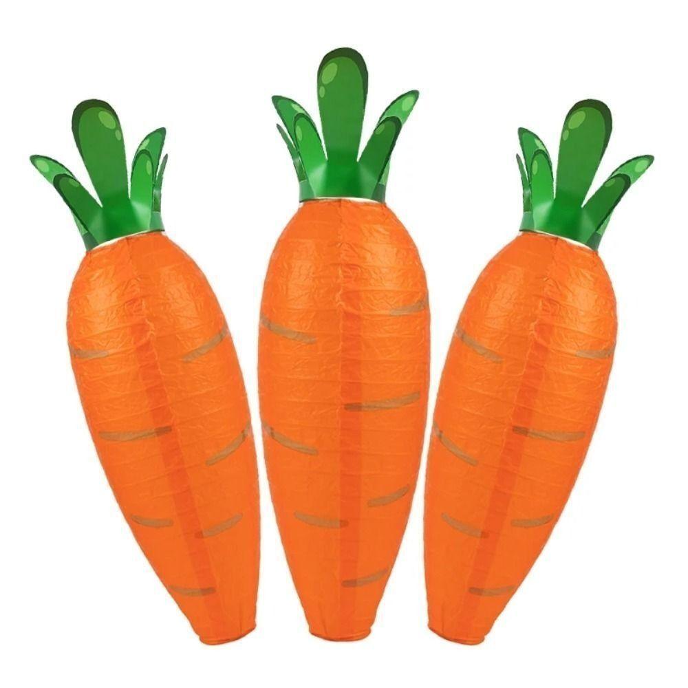 Vouwbare Konijn Papierbal Papier Hangende Lantaarn Cartoon Wortel Papierlantaarns Paasfeest