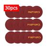 30pcs/Set 5Inch 125mm Round Hook and Loop Sandpaper Woodworking Metal Grinding Disc Abrasive Polishing Tool For Polishing
