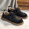 Fashion Cloth Lace-up Decorative Platform Snow Boots Thickened Warm Flat Shoes Winter Women Suede Casual Shoes