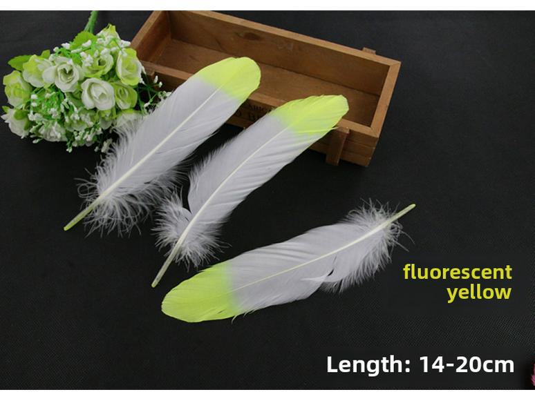 DIY Feather Jewelry Accessories: Large Floating Gold Feather, Small Straight Knife, Spray Gold Gradient Feather