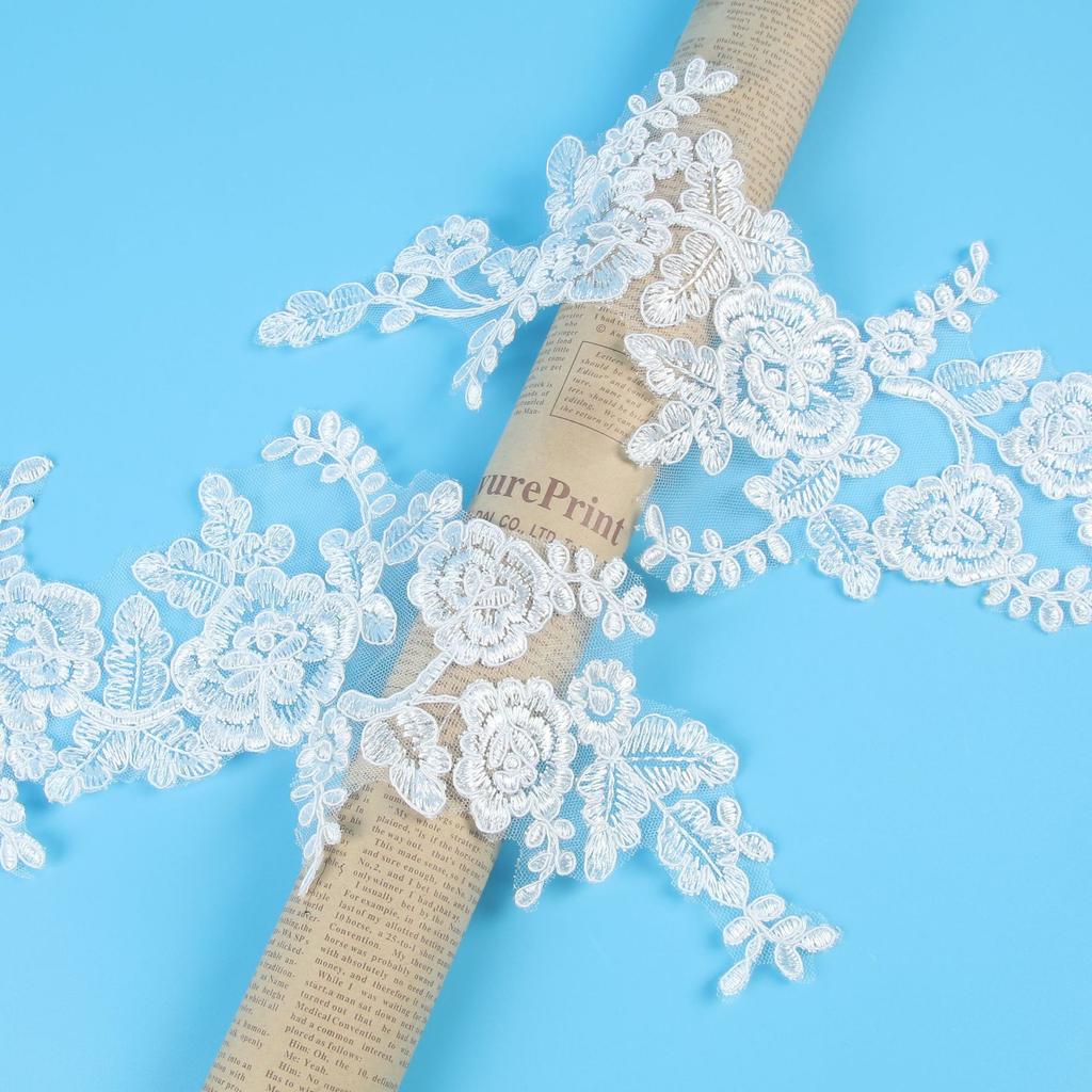 Car Bone Flower Pair Flower Lace Flower Clothes Decal Embroidery Patch Fashion Lace Embroidery Clothing Accessories