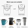 Portable Reusable Stainless Steel Filter Cup Coffee Filter Coffee Dripper Household Drinkware Drop Filter