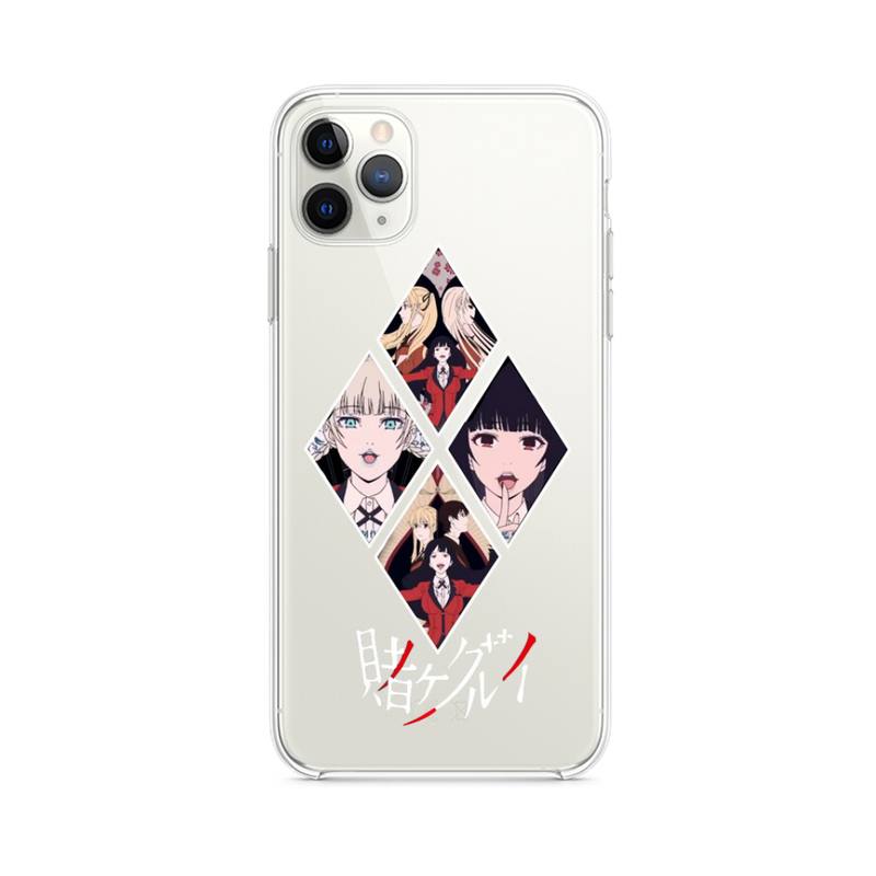 Anime Kakegurui Jabami Yumeko Phone Case Clear for Iphone 12 Pro Max Mini 11 Pro XS MAX 8 7 6 6S Plus X 5S SE 2020 XR Cover