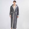 OEING Men's Autumn Winter Hooded Bathrobe