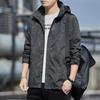 Men's Plus Size Hooded Windbreaker Jacket - Casual Spring Student Outerwear