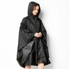 TRIWONDER Regenponcho für Herren und Radfahren Wasserdicht Regen Outdoor Stilvoller Regenrock Damen, Regenmantel, Ausrüstung, Regenjacke, (Schwarz)