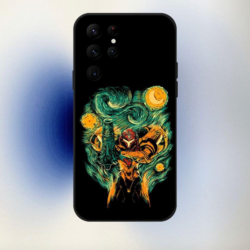 Game M-Metroid Phone Case For Samsung S24,23,22,30,21,10,9,Ultra,Plus,Lite,FE,5G Black Soft Case