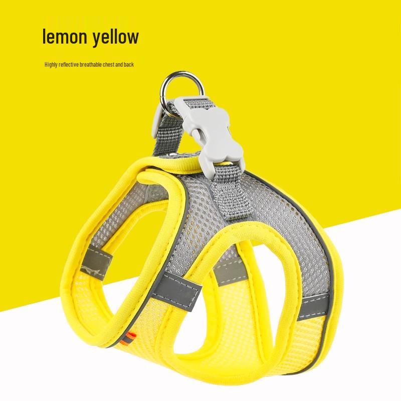 Комплект из светоотражающей дышащей шлейки и поводка для собак XL [Recommended 16-22 lbs]