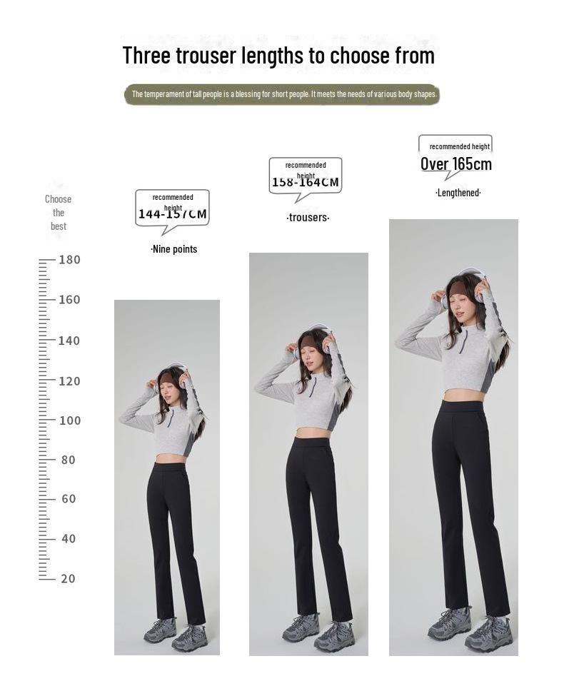 2025 Spring Women's High Waist Black Cigarette Pants - Professional, Casual Nine-Point Trouser Suit
