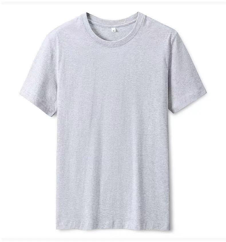 Available: Men's 180g Cotton Crew Neck Short Sleeve T-Shirt - Solid Color, Pure Cotton, Ideal for Summer and Advertising.