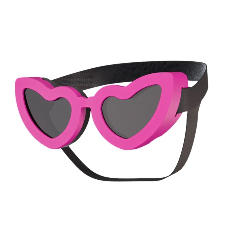 Cute Heart Design Dog Sunglasses PC Lens Wind Sand Dust Proof Protective Eyewears For Pet Walking Running