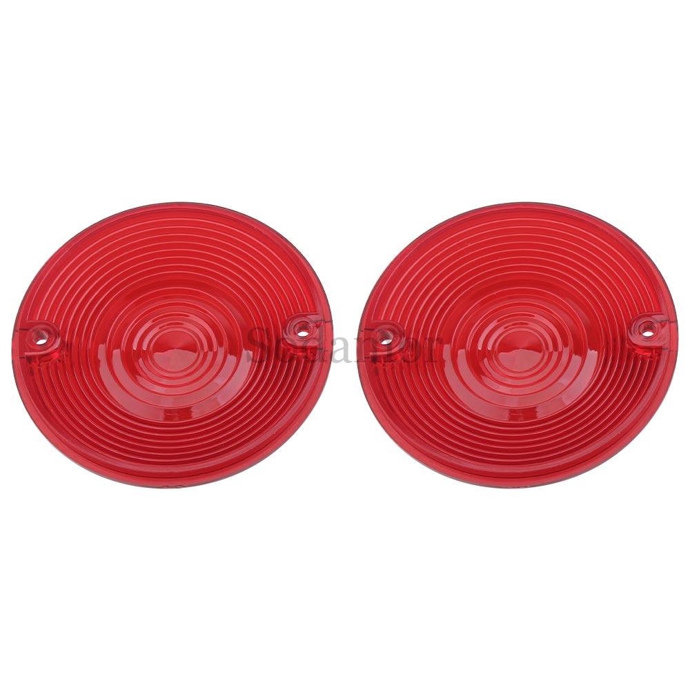 

Turn Signal Light Lenses Left & Right Motorcycle Accessories ABS Plastic Smoked/Red For Electra Glide Classic EFI FLHTCI 1996-06 червоний