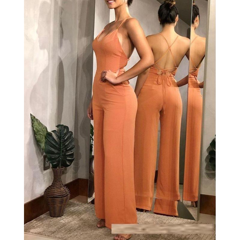 Women Sexy Suspender Jumpsuit Women Clothes Sexy Straps Sling Jumpsuit