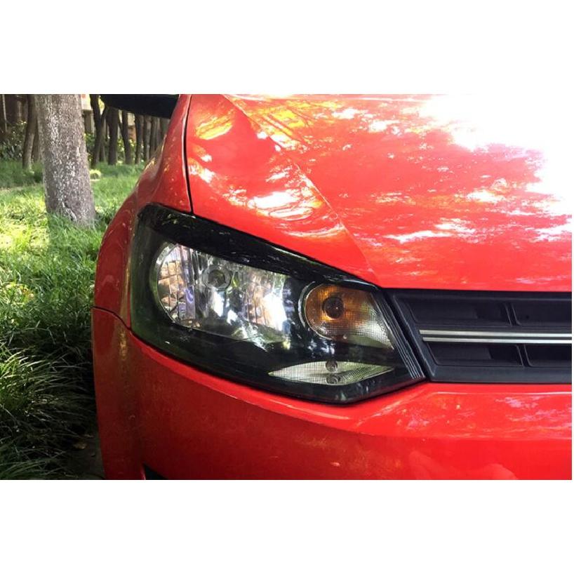 Naklejki dekoracyjne na przednie reflektory - brwi ABS do Volkswagen VW Polo MK5 2011-2017 Akcesoria Samochodowe