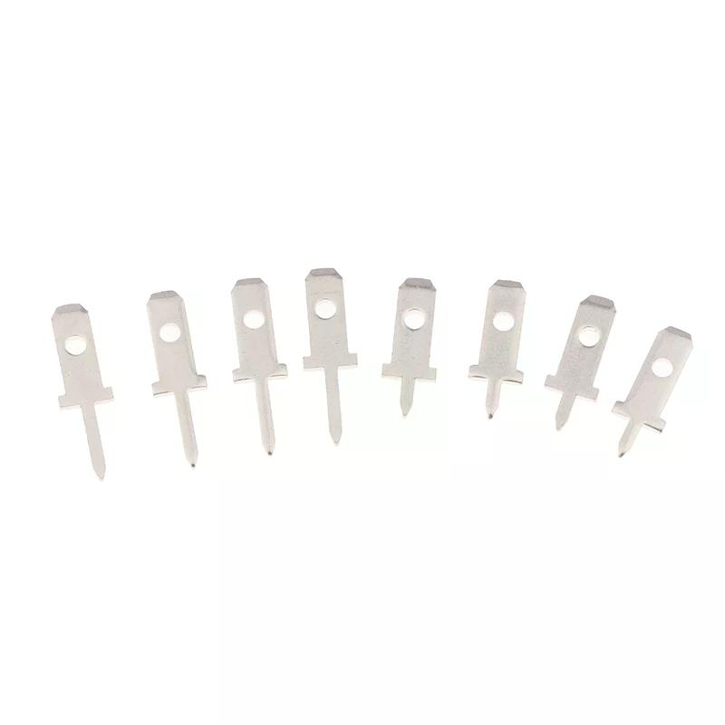 50pcs 2.8 Inserts Plug Spring Terminal PCB Solder Lug Thickness 0.8mm One Legs ,PCB Welding Sheet