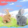 Hopping Rabbit Interactive Plush Bunny Toy with Sounds, Movements & Wiggle Ears – Compatible with Toddlers, Brown, 7"