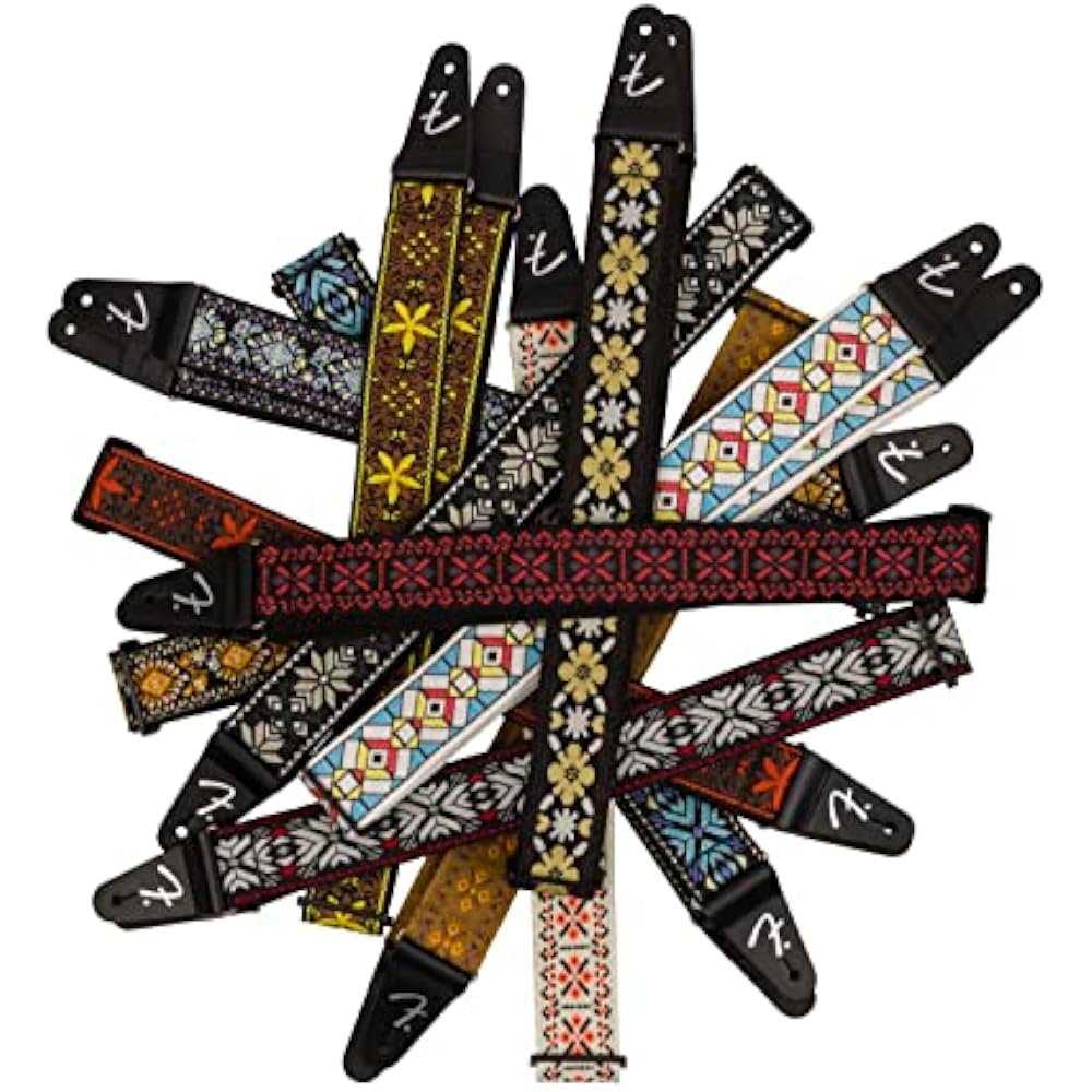 Fender Canadian Musical Instrument Strap Pasadena Woven Strap, Lattice Tan, 2"