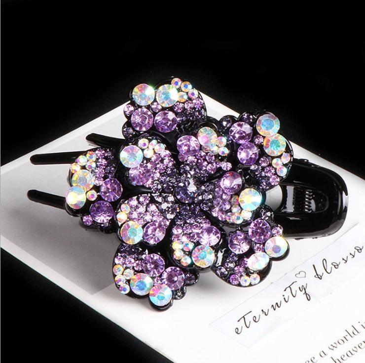 European-Style Korean Rhinestone Ponytail Hair Bun Holder Clip