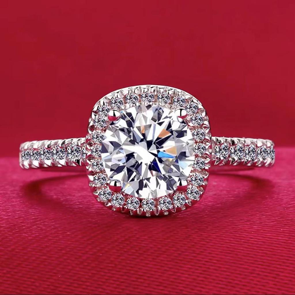 Anillo Princesa de Plata de Ley S925 con Diamante Simuladopara Mujer