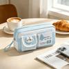 Cartoon Print Pencil Pouch Large Capacity Pen Bag Kawaii Pencil Case  Elementary School
