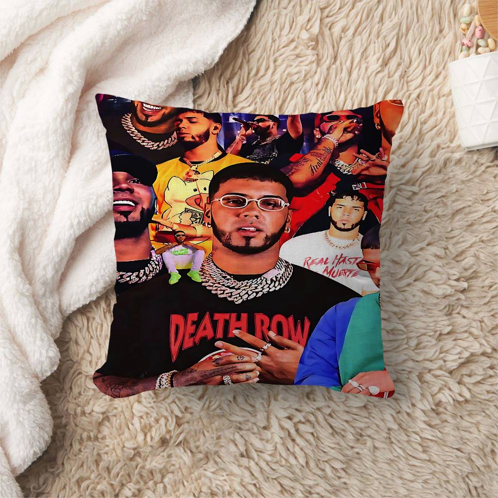 Rapper Real A-Anuel AA Cushion Cover Pillowcase Upholstery Sofa Throw Pillow Home Decor Pillowcas