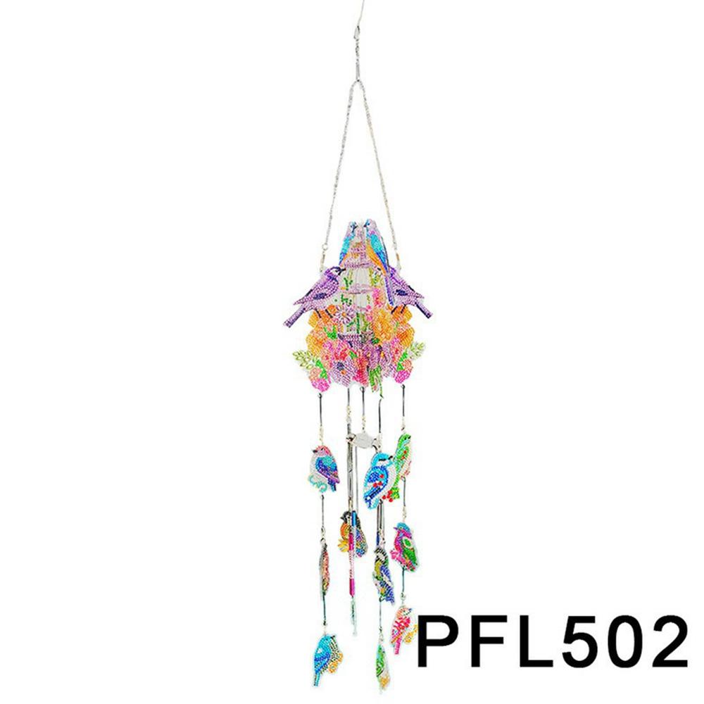 DIY Rhinestone Painting Wind Chime Kit Handmade Hanging Ornament Dreamcatcher 3D Decorative Wall Art for Home