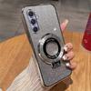 Glitter Plating Magnetic Holder Phone Case For Samsung Galaxy M55 M14 M54 M23 M52 M31 M21 M30S M51 M35 Silicone Bracket Cover