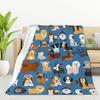 Fun Cats Digital-printed Polyester Bedroom Velvet Flannel Soft Sofa Cover Blanket Fleece Soft Sofa Cover Blankets for Beds