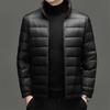 Men's Fashionable Hooded Winter Jacket with Detachable Liner - 90% Duck Down, Cold-Resistant, Ideal for Middle-Aged