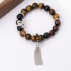 New Chinese autumn and winter tiger's eye stone hair crystal beaded tassel bracelet, bracelet temperament versatile light luxury high-end snake jewelr