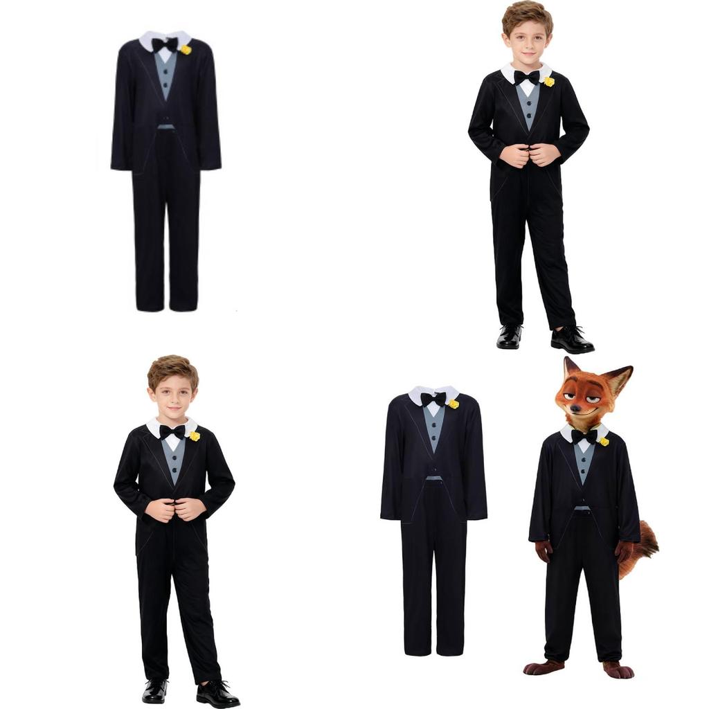 Nick Fox Child Costume With Polyester Spandex For Cosplay And Role Play