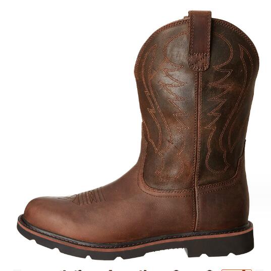 

Western Cowboy boots Embroidery craft Retro men s motorcycle boots Knight Boots men autumn boots D524 48 коричневий