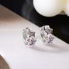 Colorful Zircon Star Earrings with Unique Design