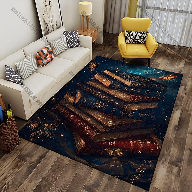 Magic knowledge books cosmic wonder carpet Yoga living room room decor children's crawling mat doormat area rug games mat