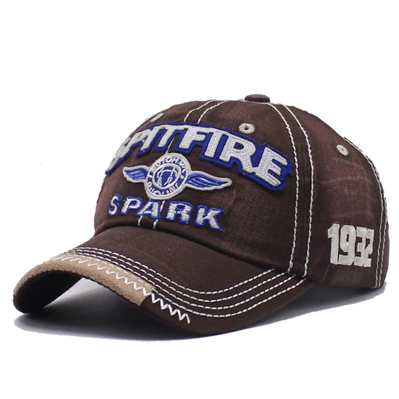 Baseballkappe mit gesticktem Buchstaben und gebogenem Schirm Europäischer und amerikanischer Streetwear-Trend Herren Sport und Freizeit Damen Visierkappe Kappe