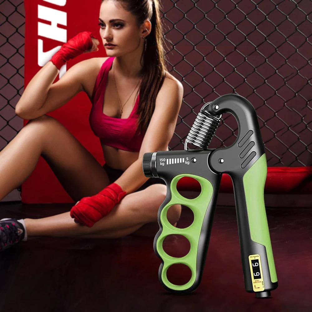 Hand Grip Strengthener Grip Strength Trainer Ergonomic Handle Ergonomic Hand Gripper 5-150KG Resistance Adjustable for Home Gym