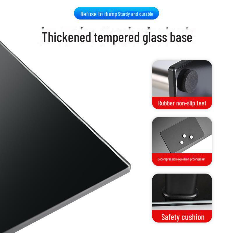 Universal TV Stand with Base Bracket, Suitable for 32-55 Inch Screens, Punch-Free Tripod Design