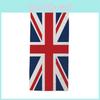 British Flag Beach Towel With Superfine Fiber Doublesided Plush For Summer Vacation And Poolside Use