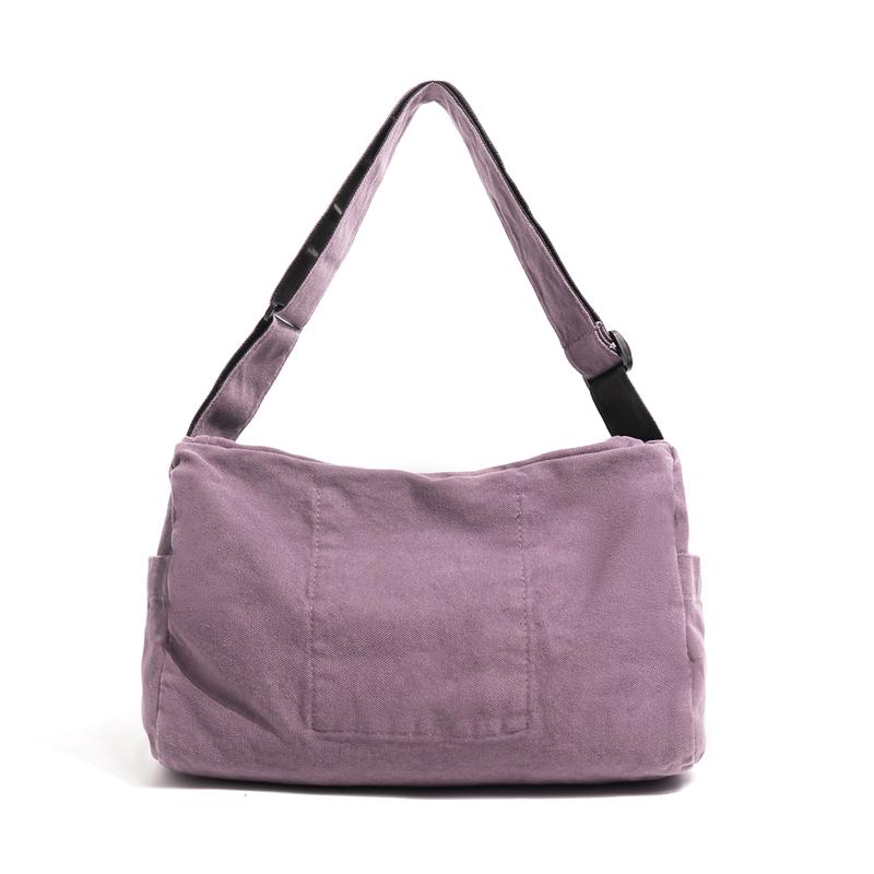 Canvas Bag Unisex Crossbody Bag Student Class Shoulder Messenger Bag